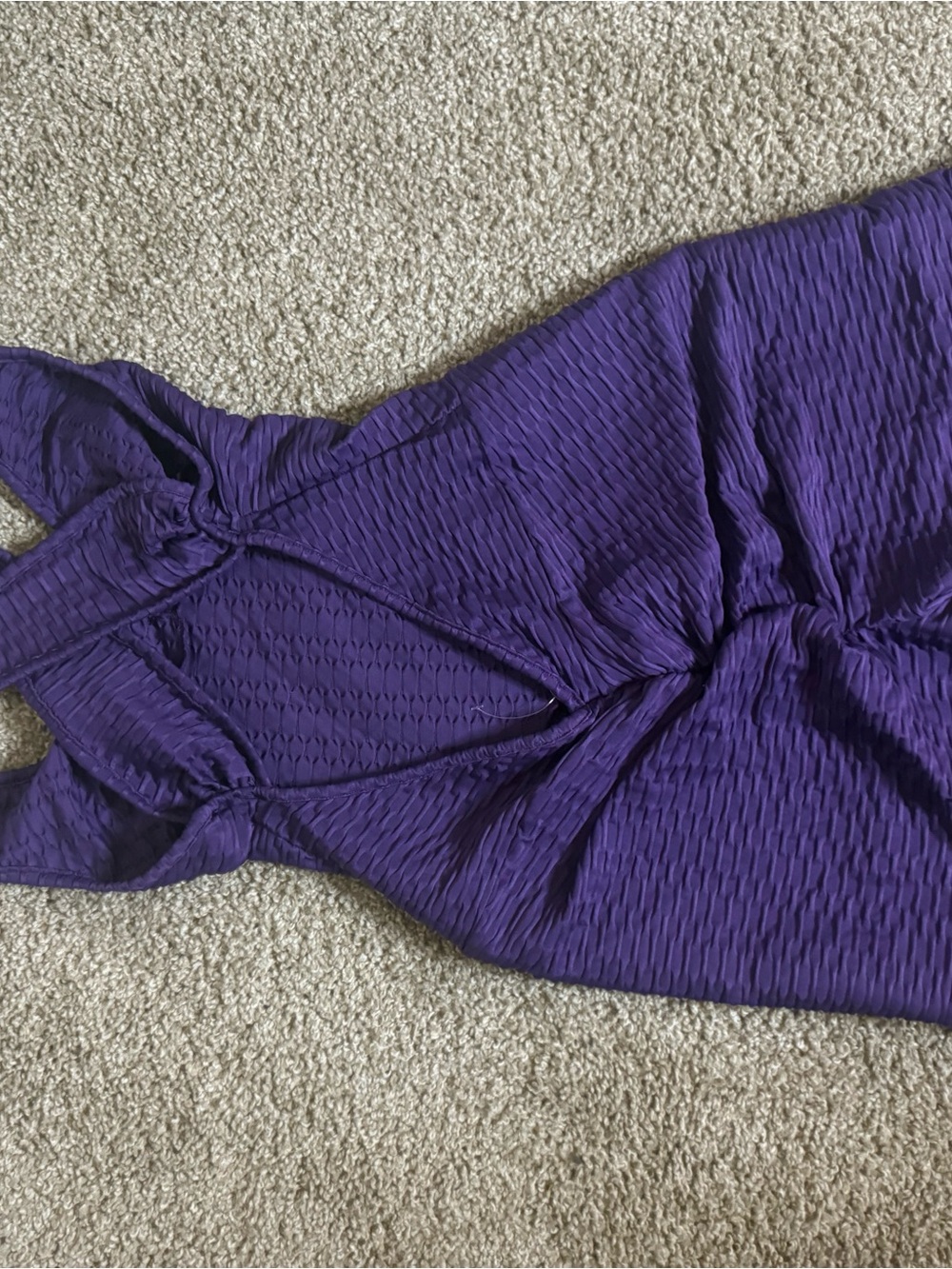 Purple Active Ribbed Romper - Picture 2 of 2